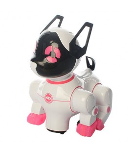 Інтерактивна іграшка DEFA Toys Smart Dancer танцюючий робот-собака Біло-Рожевий (SUN4119)