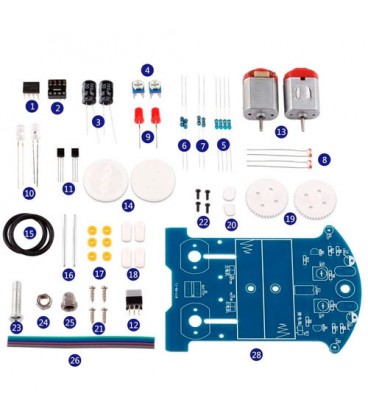 Робот BEAM Трек машинка їздить по лінії D2-5 Kit ЗБЕРИ САМ DIY