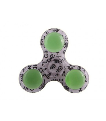 Спиннер Fidget Spinner Starlight Світиться з візерунком Сірий, чорний, зелений (1002-537-01)