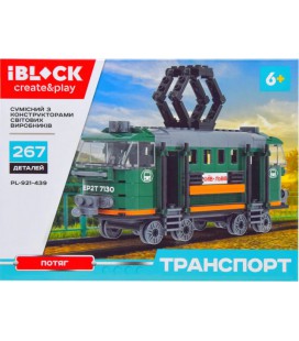 Конструктор IBlock Транспорт Потяг 267 деталей