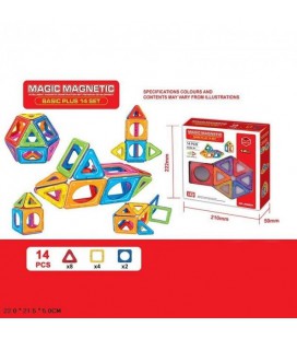 Дитячий магнітний конструктор MAGIC MAGNETIC 14 деталей (JH8627)