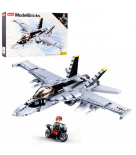 Конструктор SLUBAN Model Bricks Бойовий літак M38-B0928 682 деталі