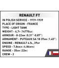 Конструктор Cobi Перша Світова Війна Танк Рено FT-17 Перемога 304 деталей (COBI-2992)