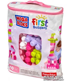 Конструктор Mega Bloks First Builders 60 дет. Рожевий (DCH54)