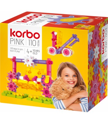 Набір для творчого конструювання Korbo Pink 110 деталей (5906395455362)