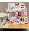 Ляльковий 3D будинок конструктор Румбокс DIY House Румбокс Hongda craft Pink loft M033