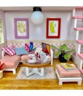 Ляльковий 3D будинок конструктор Румбокс DIY House Румбокс Hongda craft Pink loft M033