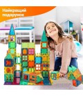 Магнітний конструктор кольорові магнітні блоки плитки 100 деталей розвиваючий набір для дітей Magcastle