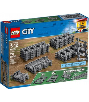 Конструктор LEGO City Рейки 20 деталей (60205)