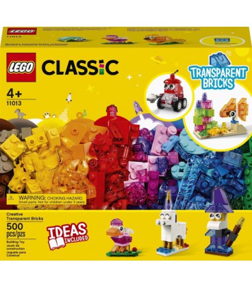 Конструктор LEGO Classic Прозорі кубики для творчості 500 деталей (11013_EU)