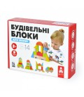 Дерев'яний конструктор 'Будівельні блоки' Igroteco 900453, 14 деталей