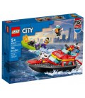 Конструктор LEGO City Човен пожежної бригади 144 деталі (60373)