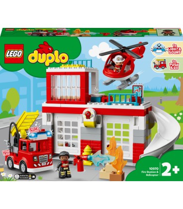 Конструктор LEGO DUPLO Town Пожежна частина та вертоліт 117 деталей (10970_EU)