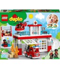 Конструктор LEGO DUPLO Town Пожежна частина та вертоліт 117 деталей (10970_EU)