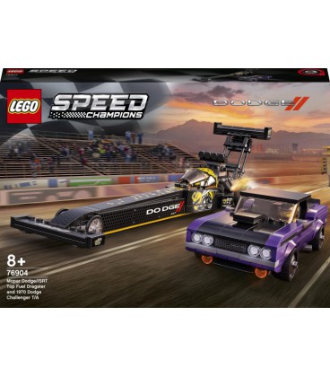 Конструктор LEGO Speed ​​Champions Mopar Dodge//SRT Top Fuel Dragster and 1970 Dodge Challenger T/A 627 деталей (76904_EU)