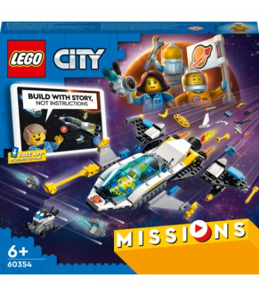 Конструктор LEGO City Missions Місії дослідження Марса на космічному кораблі 298 деталей (60354)