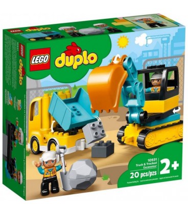 Конструктор Lego Duplo Вантажівка та гусеничний екскаватор 20 деталей (10931)