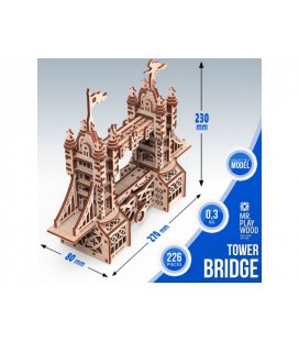 Конструктор 3D Mr.Playwood 10402 Тауерський міст S, 226 деталей (4820204380212)