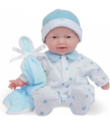 Маленька лялька пупс 28 см Беренжер Блакитна La Baby JC Toys Caucasian 11-inch Small Soft Body Baby Doll