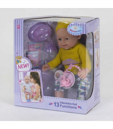 Пупс функціональний WZJ 030-513 Warm Baby 13 функцій, звукові ефекти, в коробці (6975922582269)