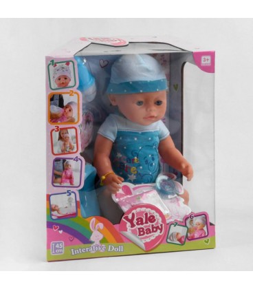 Пупс функціональний з аксесуарами 'Yale Baby'. Multicolor (72401)