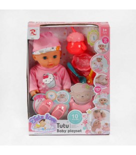 Пупс 9567 (24) 'Tutu Baby playset', музичний чіп, характерні звуки та фрази, заплющує очі, аксесуари, в коробці