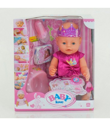 Пупс функціональний з аксесуарами 'Baby love'. Multicolor (53077)