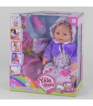 Пупс функціональний з аксесуарами 'Yale Baby'. Multicolor (68834)