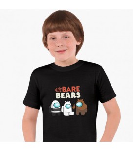 Дитяча футболка Вся правда про ведмедів (We Bare Bears) (25186-2668) 134-140 см Бавовна Чорний