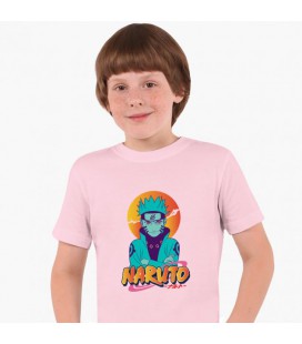 Дитяча футболка Наруто Узумакі (Naruto Uzumaki) (25186-2631) 104-110 см Бавовна Рожевий