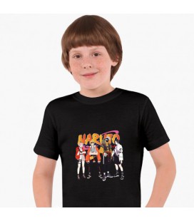 Дитяча футболка Наруто (Naruto) (25186-2630) 134-140 см Бавовна Чорний