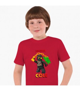 Дитяча футболка Лего Ніндзяго Коул (LEGO Ninjago Masters of Spinjitzu Cole) (25186-2640) 104-110 см Бавовна Червоний