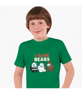 Дитяча футболка Вся правда про ведмедів (We Bare Bears) (25186-2668) 122-128 см Бавовна Зелений