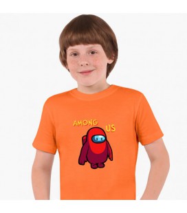 Дитяча футболка для хлопчиків Амонг Ас (Among Us) (25186-2411) 134-140 см Бавовна Помаранчевий
