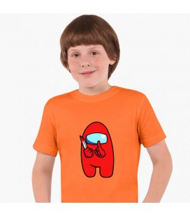 Дитяча футболка для хлопчиків Амонг Ас (Among Us) (25186-2417) 122-128 см Бавовна Помаранчевий