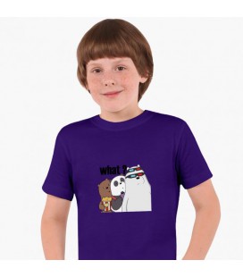Дитяча футболка для хлопчиків Вся правда про ведмедів (We Bare Bears) (25186-2902-21) 122-128 см Бавовна Фіолетова