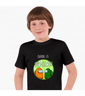 Дитяча футболка для хлопчиків Амонг Ас (Among Us) (25186-2588) 134-140 см Бавовна Чорний