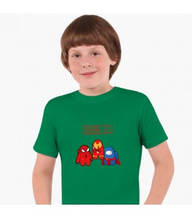 Дитяча футболка для хлопчиків Амонг Ас (Among Us) (25186-2431) 122-128 см Бавовна Зелений