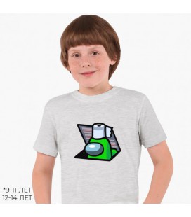 Дитяча футболка для хлопчиків Амонг Ас Зелений (Among Us Green) (25186-2592-47) 134-140 см Бавовна Помаранчевий