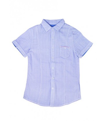 Сорочка для хлопчиків з коротким рукавом 152 синій-білий SMALL RIDER