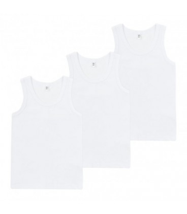 Майка Garnamama Basic vest boy 3-pack 98-104 Білий (816541.1173221)