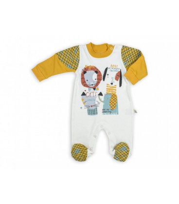 Боді для хлопчика Maibella Біло-жовтий (MAI19-234 white-yell (3-6 months 63-68 см)