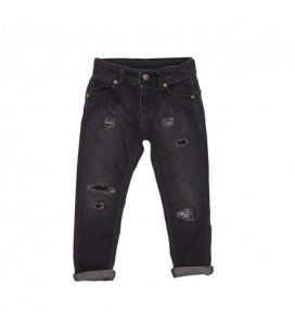 «Рвані» джинси PLEASE KIDS 128 см Чорний PH26L79B/0093