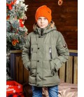 Пухова зимова куртка для хлопчика 7468 DobraMAMA 170 см Зелений 54124