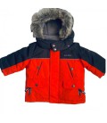 Зимовий комплект (куртка+напівкомбінезон+шапка+баф) OshKosh 72-76 см Сірий/червоний