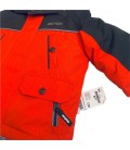 Зимовий комплект (куртка+напівкомбінезон+шапка+баф) OshKosh 72-76 см Сірий/червоний