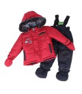 Зимовий термокомплект Peluche&Tartine F18M09BG-Ferrarired_Deepgrey яскраво-червоний 96 - 104 см (F18M09BG-Ferrarired_Deepgrey-3)