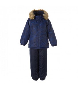 Комплект зимний: куртка и полукомбинезон HUPPA AVERY 5 лет (110 см) темно-синий с синим (41780030-12486-110)