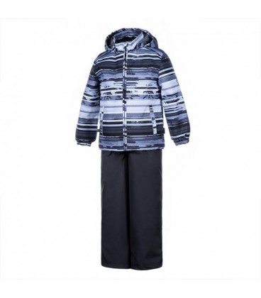 Зимовий комплект (куртка+штани) HUPPA YOKO Gray/Black 134см чорний (41190114-93348)
