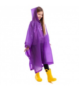 Дощовик дитячий Пончо C-1020 Колір: Фіолетовий Матеріал: EVA. Зріст: 120-160 см.